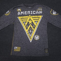 American Fighter by Affliction T Shirt Men’s Large Long Sleeve Graphic Print MMA