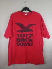 Y2K VTG Rare Gucci Mane Waka 1017 Brick Squad Logo T-Shirt Hip Hop Rap Mens 2XL
