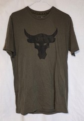 Under Armour Men’s Project Rock Payoff graphic Brahma Bull Olive Green t-shirt