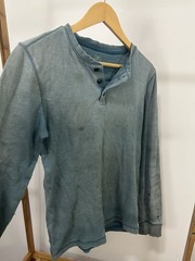 VTG Gradient Sun Faded Thrashed Distressed Grunge Worn Hensley Top WIP Shirt XS