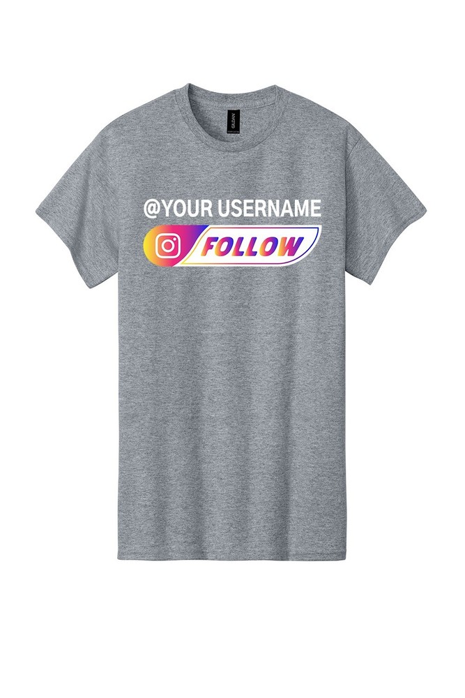 Personalized Instagram Your Username Custom Social Media Men’s T-Shirt New Gift