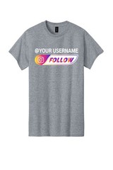 Personalized Instagram Your Username Custom Social Media Men’s T-Shirt New Gift