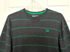 VTG BILLABONG SURF/SKATE Stripe Shirt – OLD LOGO – COTTON BLEND WASHABLE Men’s M