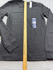 George Shirt Mens XS Black Long Sleeve Thermal Henley Stretch Knit