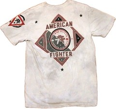 American Fighter Gardner T Shirt Men’s M Grey White Crystal Wash Premium Cotton