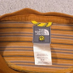The North Face Shirt Mens Medium Orange Stripe A5 Series Long Sleeve Tee