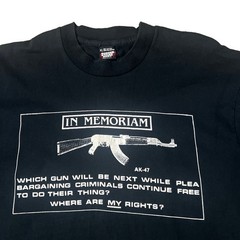 Vintage AK-47 In Memoriam Shirt Rare Gun 80s 90s Graphic XL