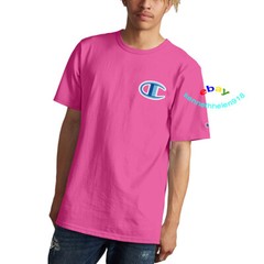 CHAMPION LIFE FLOSS STITCH C LOGO HERITAGE TEE SHIRT PEONY PINK MENS SIZE LARGE
