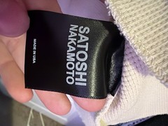 Satoshi Nakamoto Logo Thermal With studs White Size XXL