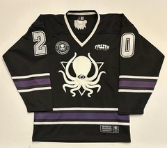 Deep Dark And Dangerous Truth DDD Hockey Jersey Large Black And Purple