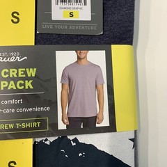 Eddie Bauer Graphic & Crew T-shirt 2-Pack NEW Mens Expedition LOGO NEW. SMALL S