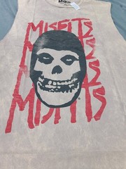 Misfits Crimson Ghost Tank Top XL Acid Wash Sleeveless Band Shirt Punk Rock NWT