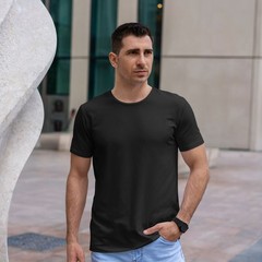 Men’s Heavy Cotton T-Shirt Short Sleeves Crew Neck Plain Blank Tee Pack of 5