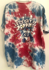 Buc-ee’s 4th July Shirt Mens XL Tie Dye Red White Blue Get It Poppin Bucees Used