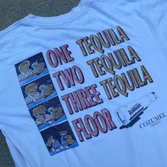 Vintage 80s 90s Tequila Mexico Tee Shirt Cozumel Distressed Super Thin Soft