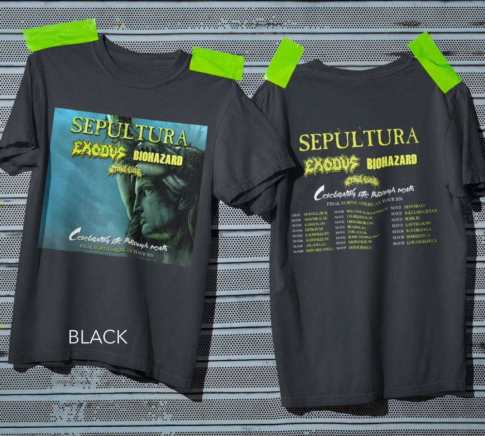 Sepultura Celebrating Life Through Death Final North American Tour 2026 T-Shirt