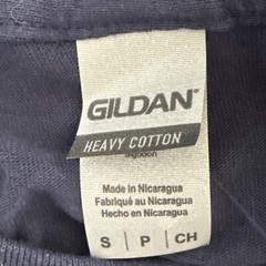 Gildan Navy Long Sleeve Heavy Cotton Crew Neck Shirt Classic Fit G5400 Sz S NWT