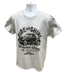 Moonshine Ride & Shine Backyard Racing League Nascar Gray T-Shirt