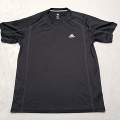 Adidas Climalite Performance Tee Mens L Large Black Graphic Logo T Shirt