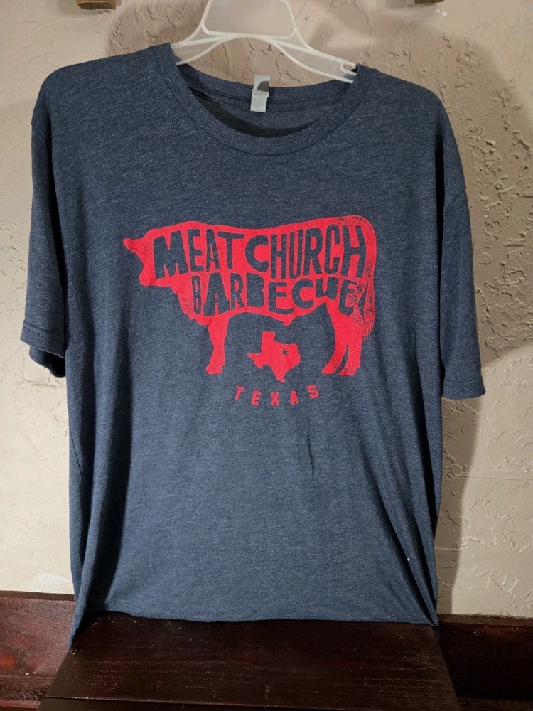 Meat Church BBQ Texas Tshirt 100% Next Level Apparel XL