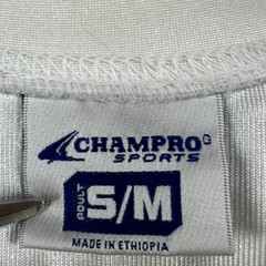 VINTAGE Champro Sports Jersey Mens M White Cropped Crop Mesh Football Polyester