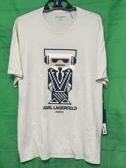 Karl Lagerfeld HEADPHONES LEGO Cream T-Shirt 2XL XX-Large XXL RETAIL $79 NWT