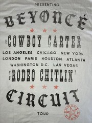 Beyonce Most Wanted Tee M White Cowboy Carter Tour 2025 Merch NEW *spots