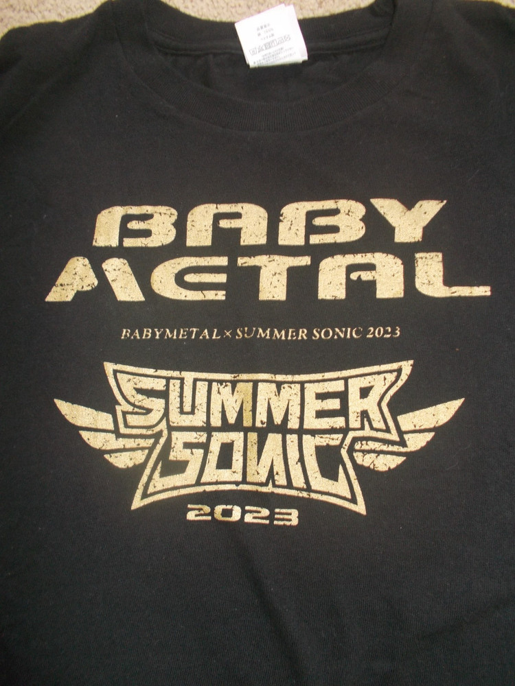 BABYMETAL + SUMMER SONIC 2023 MEN’S BLACK USED CONCERT T-SHIRT SIZE (M) IN VGT