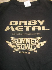 BABYMETAL + SUMMER SONIC 2023 MEN’S BLACK USED CONCERT T-SHIRT SIZE (M) IN VGT