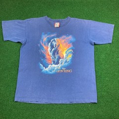 Vintage Disney The Lion King Shirt Mens L Blue Mufasa Movie Promo 90s USA Tee