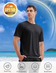 Rash Guard for Men Sun Protection UV SPF UPF 50+ T-Shirt Dry Fit Moisture Wic…