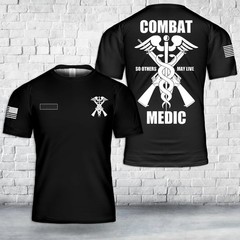 Custom Name US Army Combat Medic AOP Shirt Military 3D Shirt Full Size S-5XL