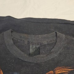 1986 Harley Davidson 3D Emblem Vintage Black T-Shirt Motorcycle Single Stitch XL