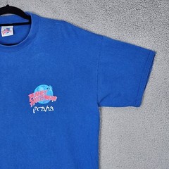 PLANET HOLLYWOOD T-Shirt Mens XL Blue Praha Prague Czech Republic VINTAGE