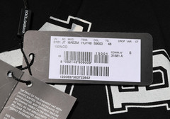 DOLCE & GABBANA T-shirt Black Cotton Letter Print Short Sleeve IT48/US38/M $900
