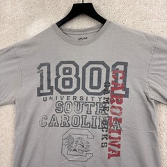 South Carolina Gamecocks T Shirt Adult Size Large Gray Short Sleeve Gear