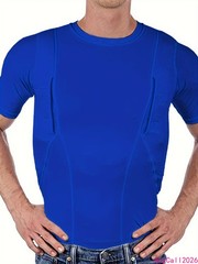 Unisex Lightweight Concealed Holster Tactical High Ammo Short Sleeved T-Shirt