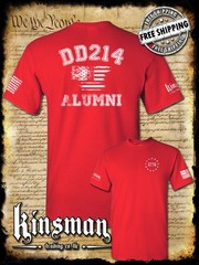 DD214 Alumni Flag US Military 2-Sided T-Shirt Army Marines Navy Veteran USA
