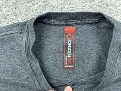 Origin Shirt Mens L Gray Tagless Cotton Blend Maine Crewneck Logo Made In USA