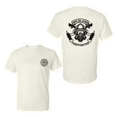 Wildland Firefighter Crossed Axes Helmet T-Shirt Fire Dept Graphic Tee