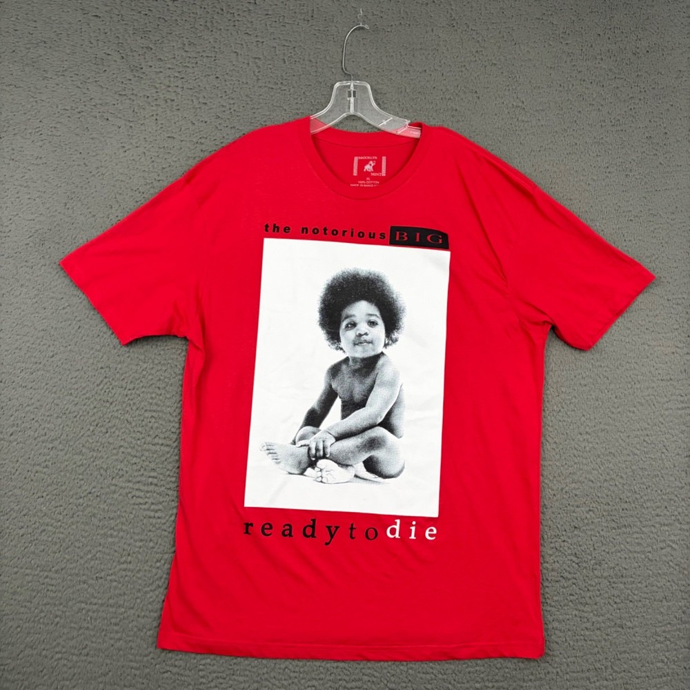 Brooklyn Mint T-Shirt Mens XL Red Notorious Big Rap Hip Hop Music Casual 90s Dad