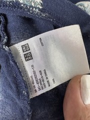 Uniqlo Hokusai T Shirt Mens Small Blue Japanese Great Wave All Over Print UT