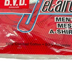 RARE Vintage NOS 1969 BVD Jet-Aire Men’s Mesh A-Shirt Underwear Red Large