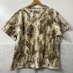 Art & Motion Retro Camo Tree Bark Fleece T-Shirt Men’s Size Medium Streetwear