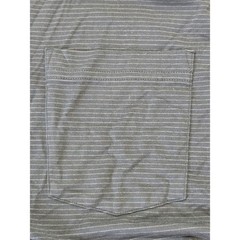 Vuori Mens Tradewind Performance T-Shirt Gray Micro Stripe Pocket V196 Large