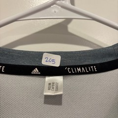 Adidas Mens Climalite Heathered Blue Gray Training Active Shirt CW1916 Size XL