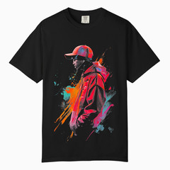Mens Neon Hip Hop Urban Tee Shirt, Comfort Colors T Shirt, Unisex Streetwear Tee