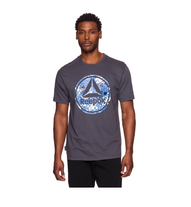 Reebok Men’s Delta Triangle Logo Graphic T-Shirt Crew Neck Tee #4 (SM – 3X)