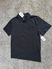 RVCA Mens Medium Black Day Dream Polo SS Brand New NWT