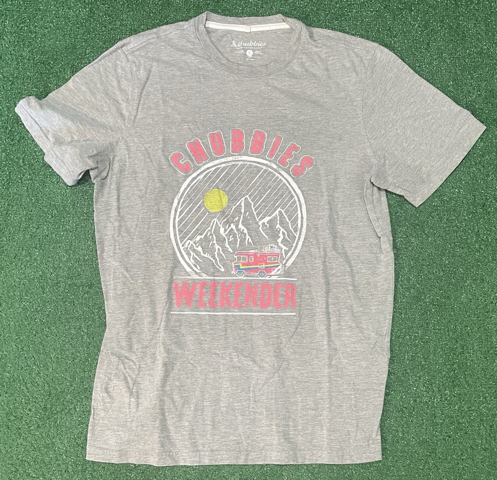 Chubbies “weekender” Gray Short Sleeve T-Shirt Adult Large